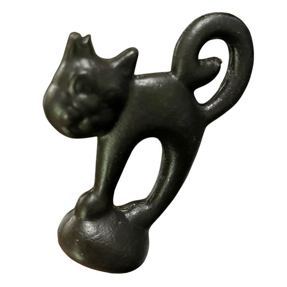 Vintage Halloween Black Cat Topper Blow Mold Plastic Hong Kong - Picture 4 of 4